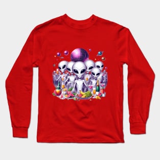 Alien Christmas Party Long Sleeve T-Shirt